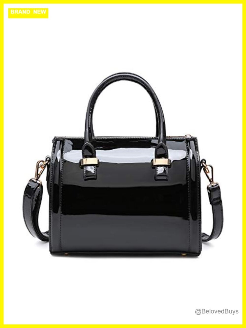 Faux Leather Barrel Satchel Handbag - Top Handle Crossbody Bag Women